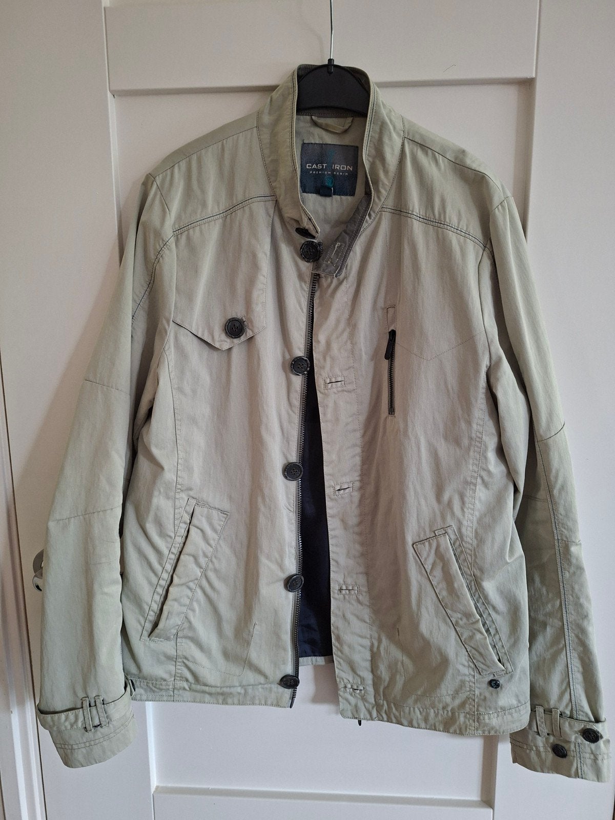 heren jack. Tussenjas. XL. Cast Iron. Als nieuw Lengte 75 cm, Beige, Maat 56/58 (XL), Ophalen of Verzenden, Zo goed als nieuw