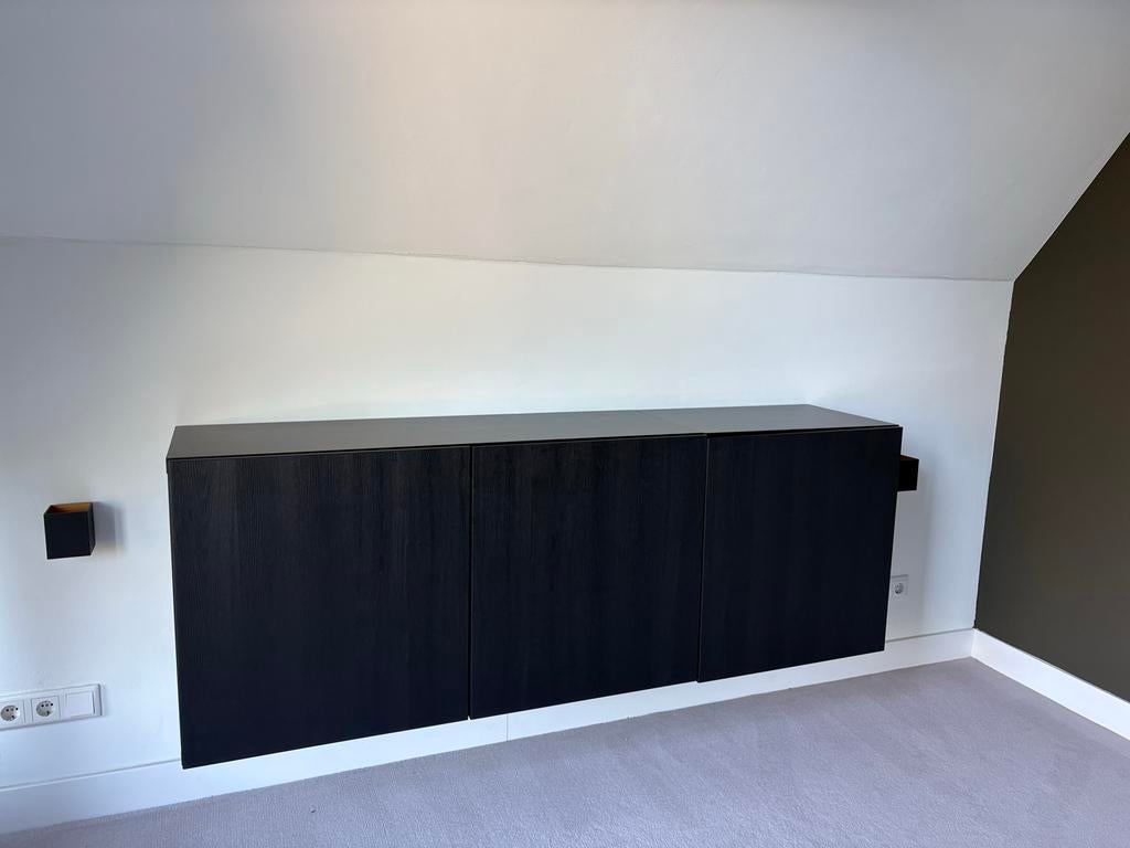 Zwart zwevend dressoir IKEA Bestå, Ophalen of Verzenden, Gebruikt