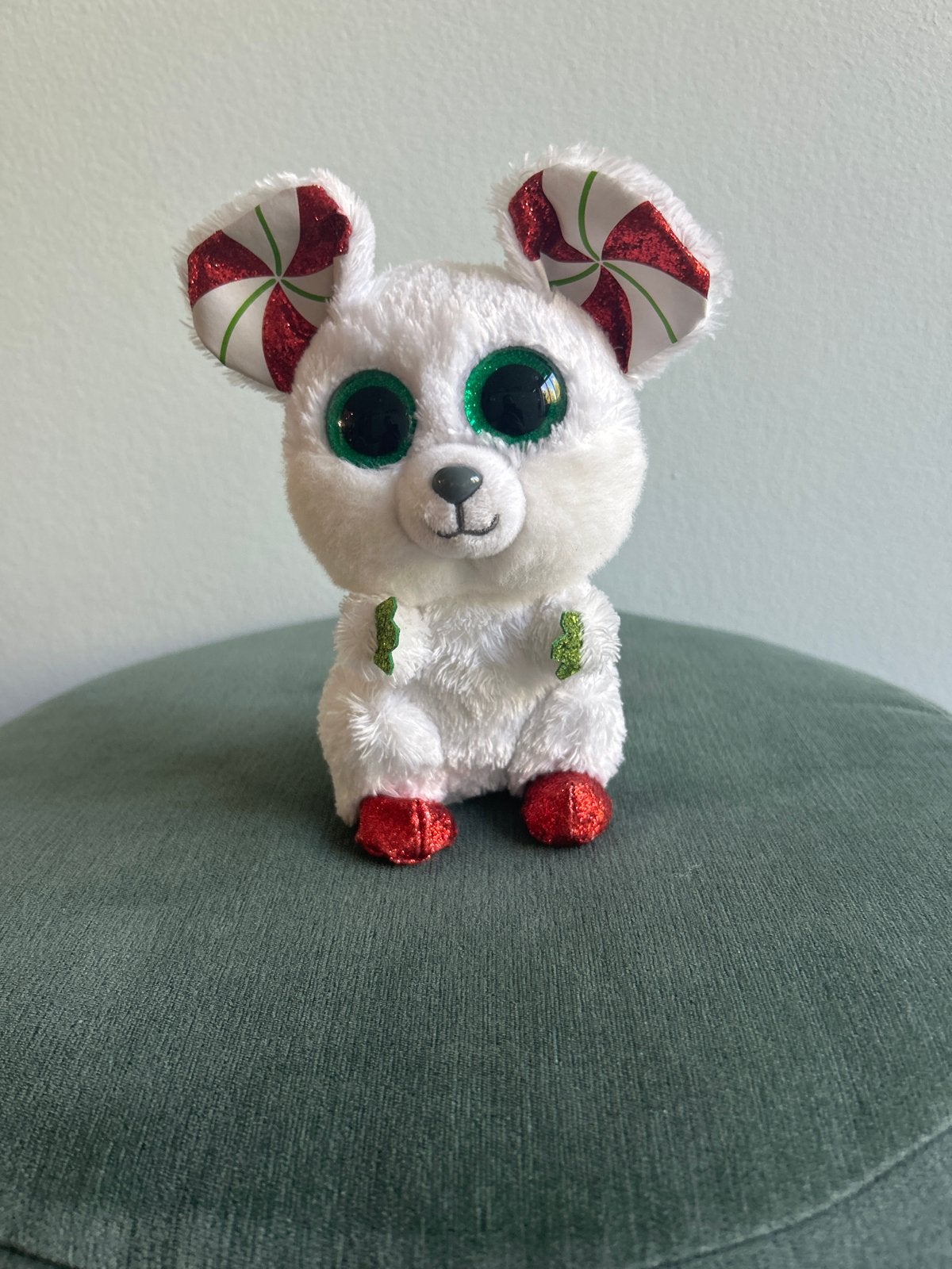 Ty Beanie Boo Muis Peppermint - Kersteditie, Ophalen, Muis, Overige karakters, Klein (minder dan 20 cm)