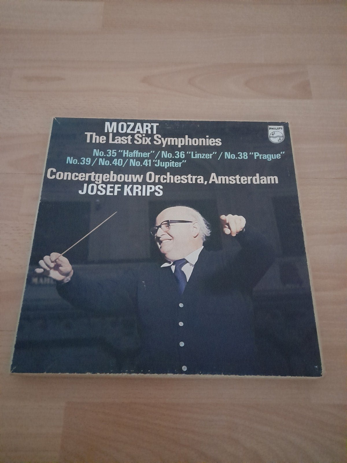 2x  Platen Lp's  Mozart, the last six Symphonie,en Karajan, LP, Gebruikt, Mozart, Ophalen of Verzenden