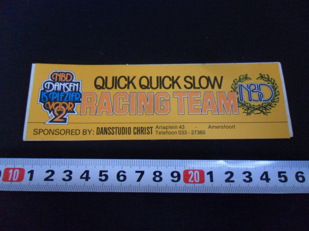 sticker amersfoort quick quick slow racing team CHRIST, Verzamelen, Ophalen of Verzenden, Zo goed als nieuw