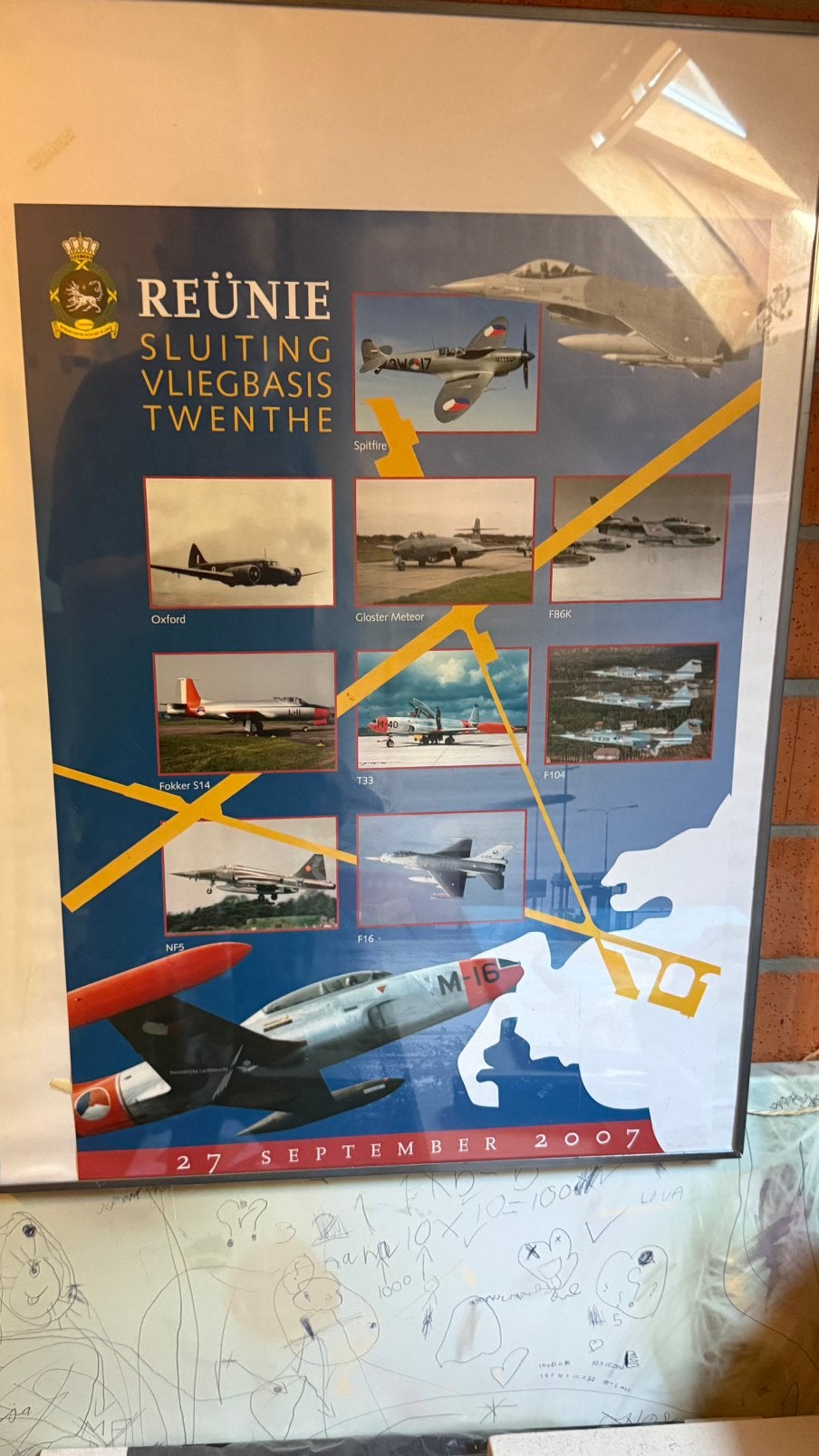 Reünie sluiting vliegbasis Twenthe poster, Ophalen, Zo goed als nieuw, Kaart, Foto of Prent
