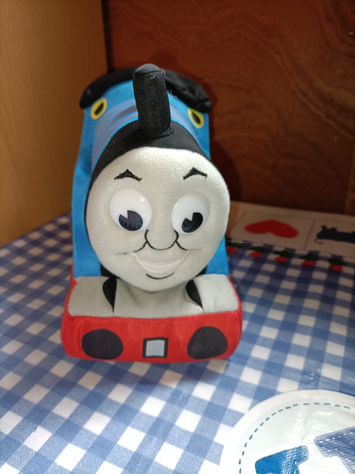 Thomas de trein knuffel blauw 22 cm lang, Ophalen of Verzenden, Zo goed als nieuw