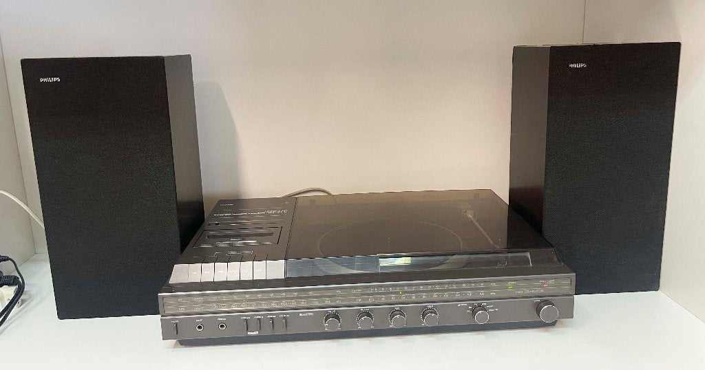 PHILIPS stereo-muziekcentrum radio/cassette/platenspeler, Philips, N, Ophalen of Verzenden, Platenspeler
