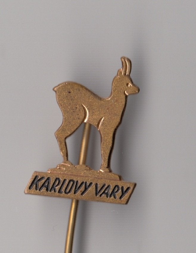 Hert Karlovy Vary speldje, Gebruikt, Niet vindbaar, Niet vindbaar, Speldje of Pin