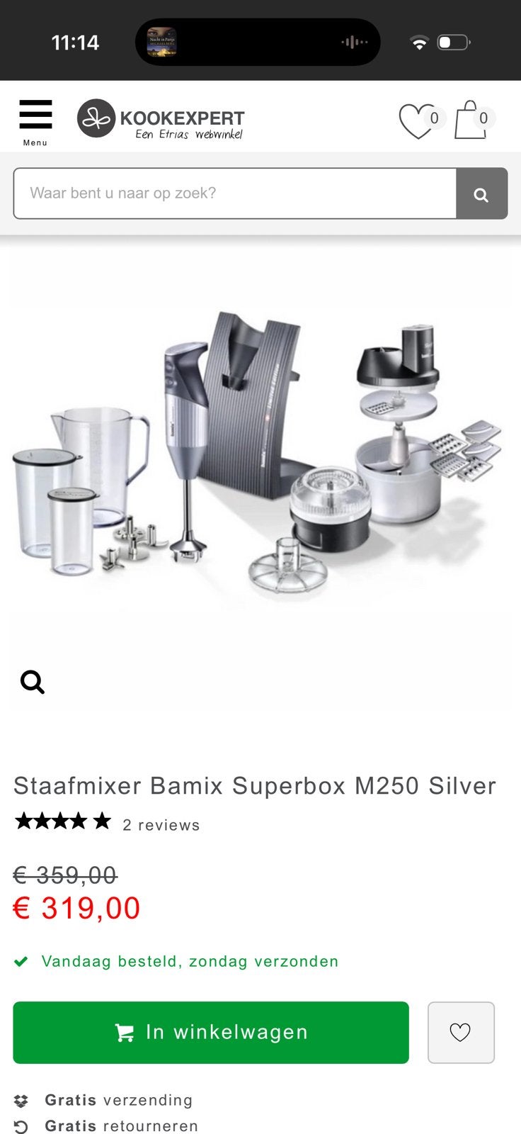 Bamix staafmixer en sliceSy, Minder dan 1 liter, Ophalen, Zo goed als nieuw, 1 snelheid
