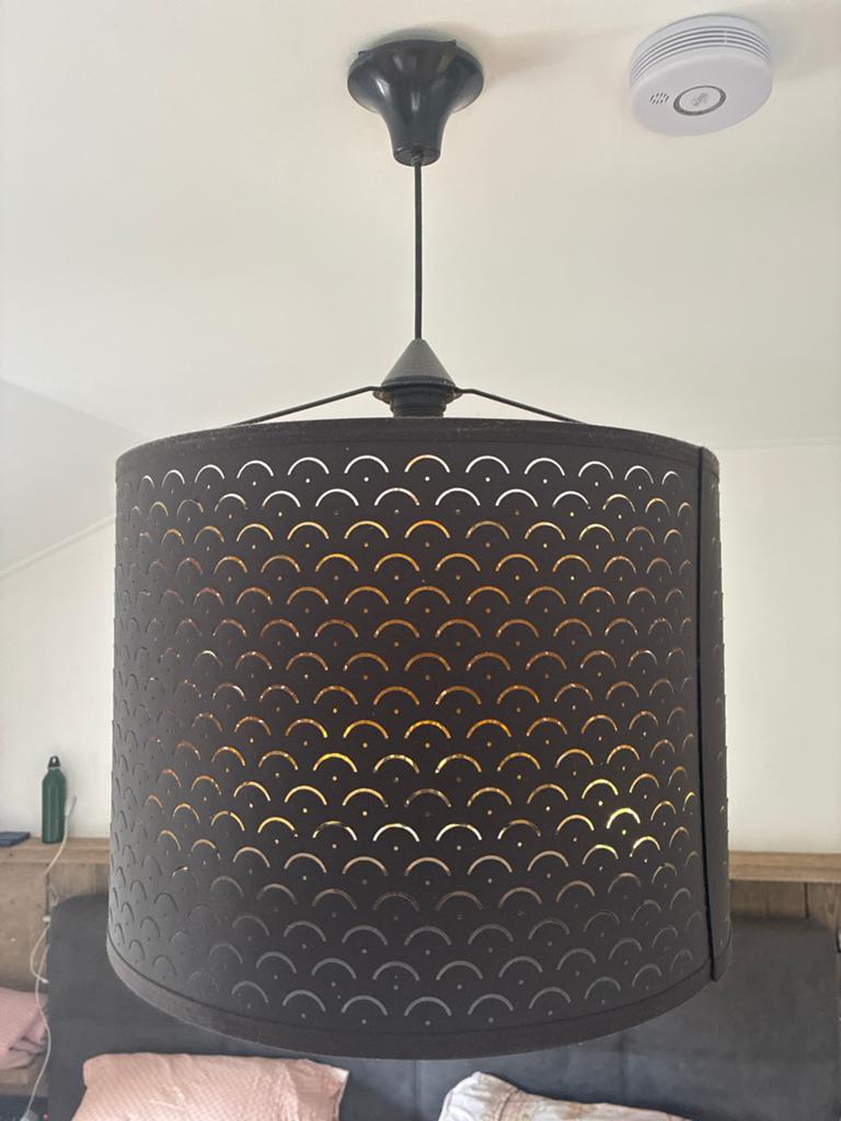 IKEA lamp zwart met gouden binnenkant, Ophalen of Verzenden, Zo goed als nieuw, Metaal, Minder dan 50 cm