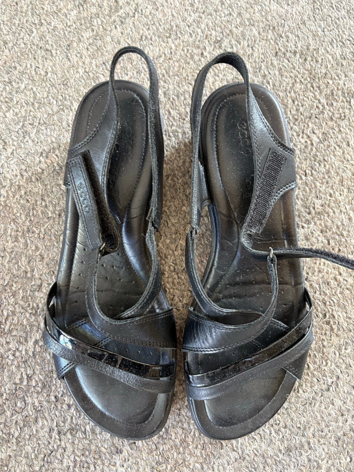 Ecco Zwarte Sandalen Maat 40, Kleding | Dames, Schoenen, Zwart, Gedragen, Sandalen of Muiltjes, Ophalen of Verzenden