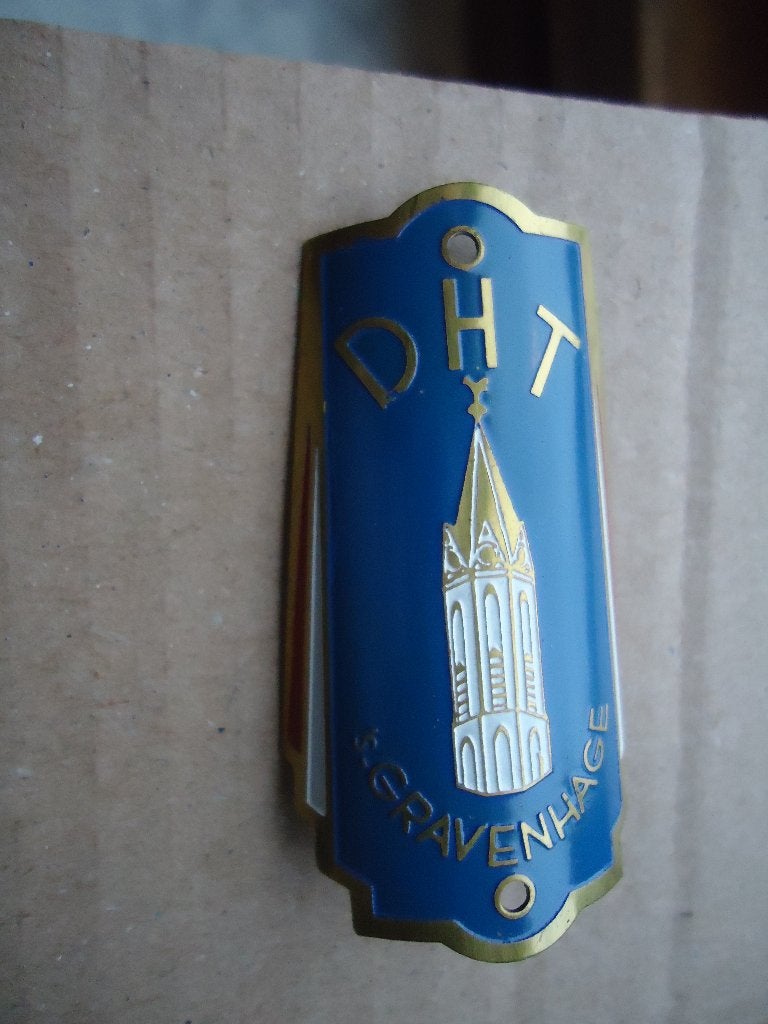 Zeer oud balhoofdplaatje DHT  De Haagsche Toren Oude Fabriek, Frame, Verzenden, Overige materialen, Nieuw
