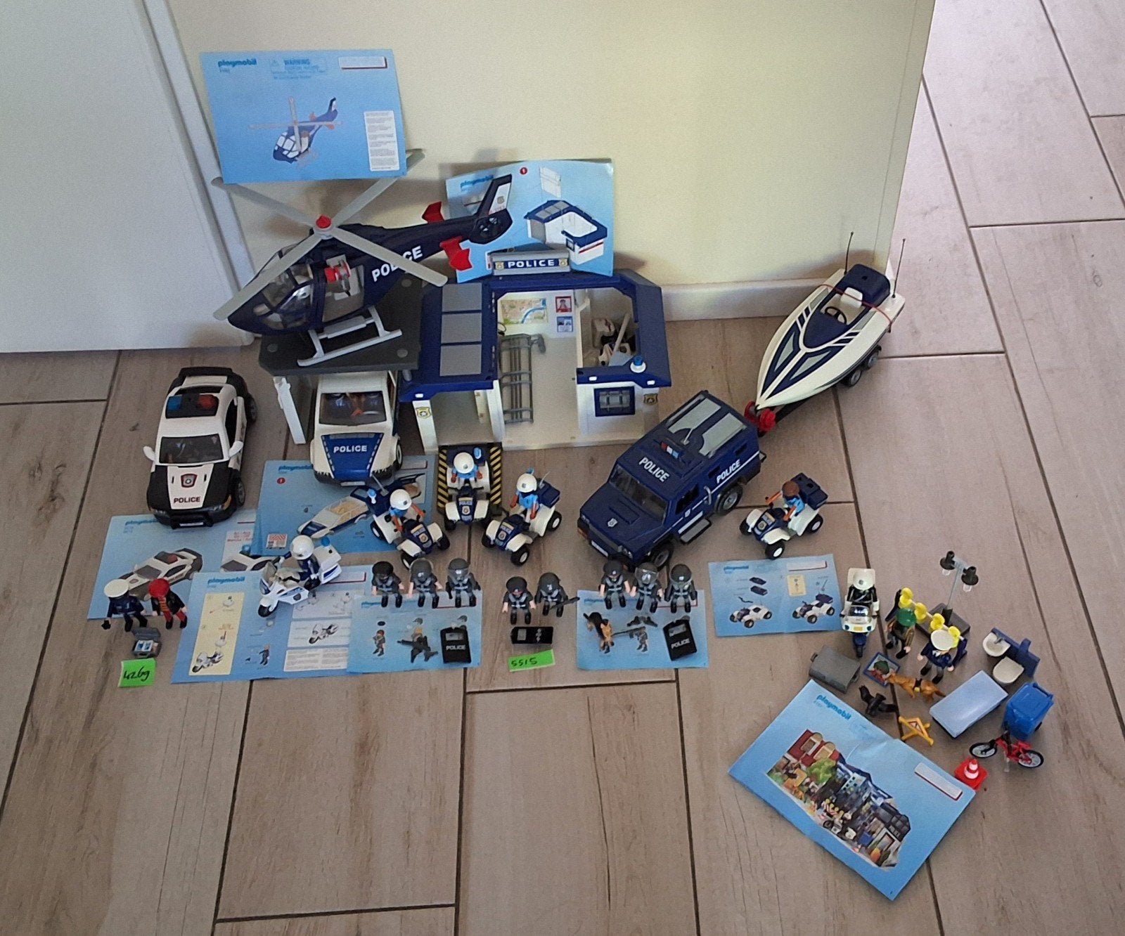Playmobil Politie Collectie: Auto's, Helikopter, politiebure, Ophalen of Verzenden, Gebruikt