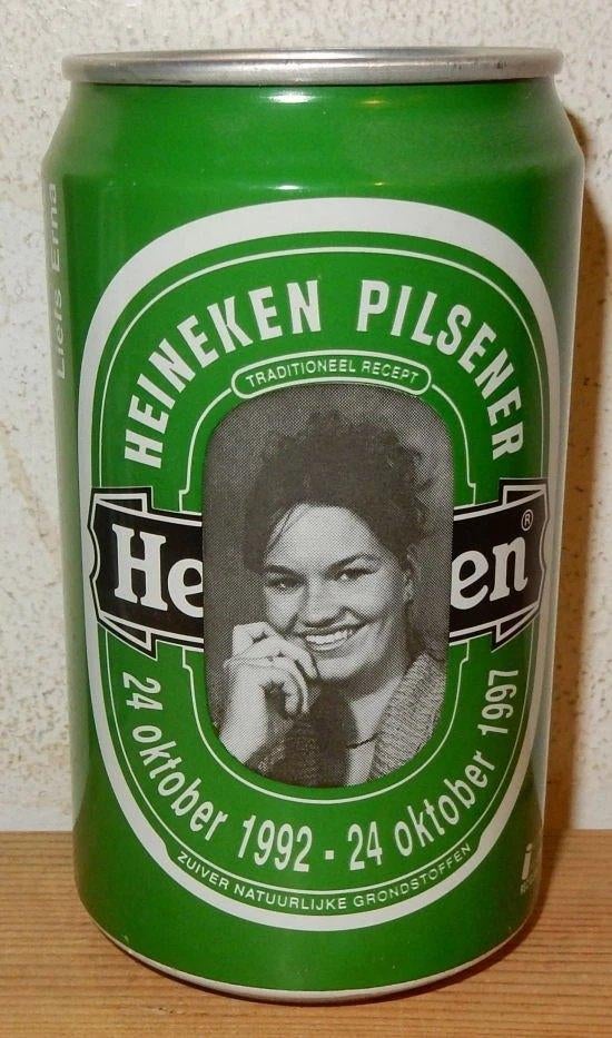 HEINEKEN GIRL ERNA 1987 Limited Edition Bier Blikje (33cl), Ophalen of Verzenden, Nieuw, Overige typen, Heineken
