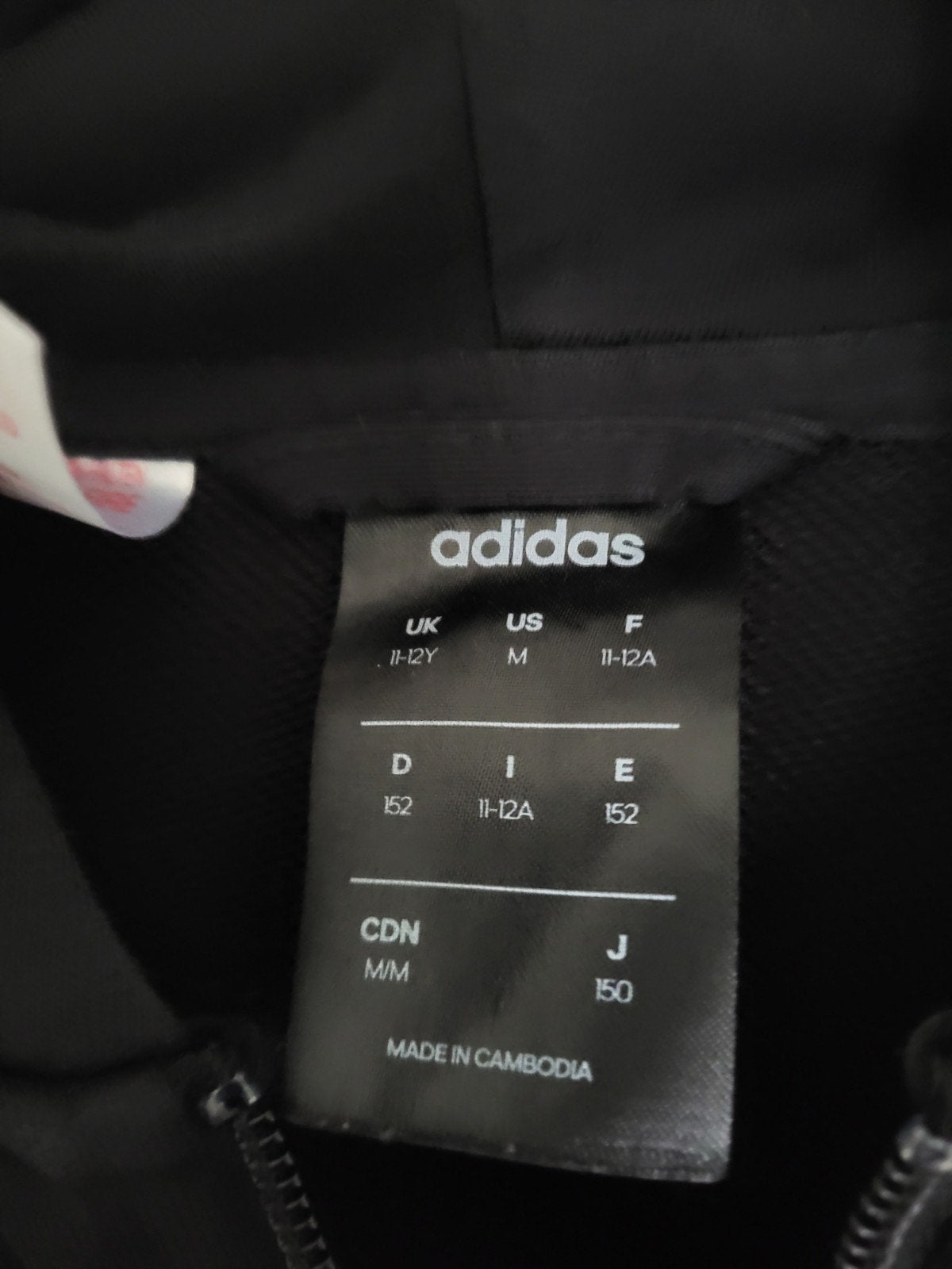 Adidas vest met capuchon - maat 152 (11-12 jaar), Ophalen of Verzenden, Zo goed als nieuw, Adidas, Jongen of Meisje