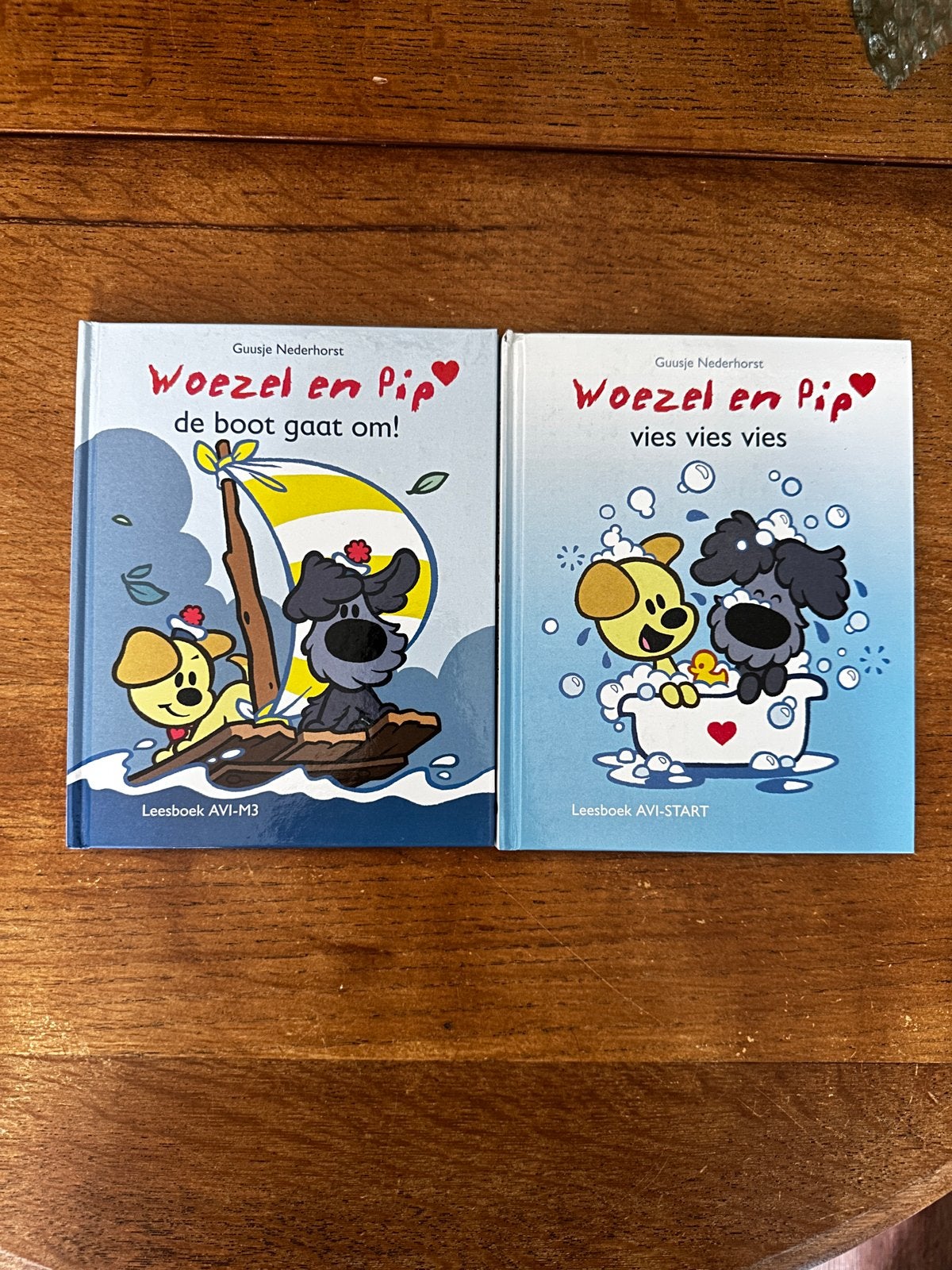 Woezel en Pip leesboeken - De boot gaat om! & vies vies vies, Boeken, Ophalen of Verzenden, Zo goed als nieuw, 2 tot 3 jaar