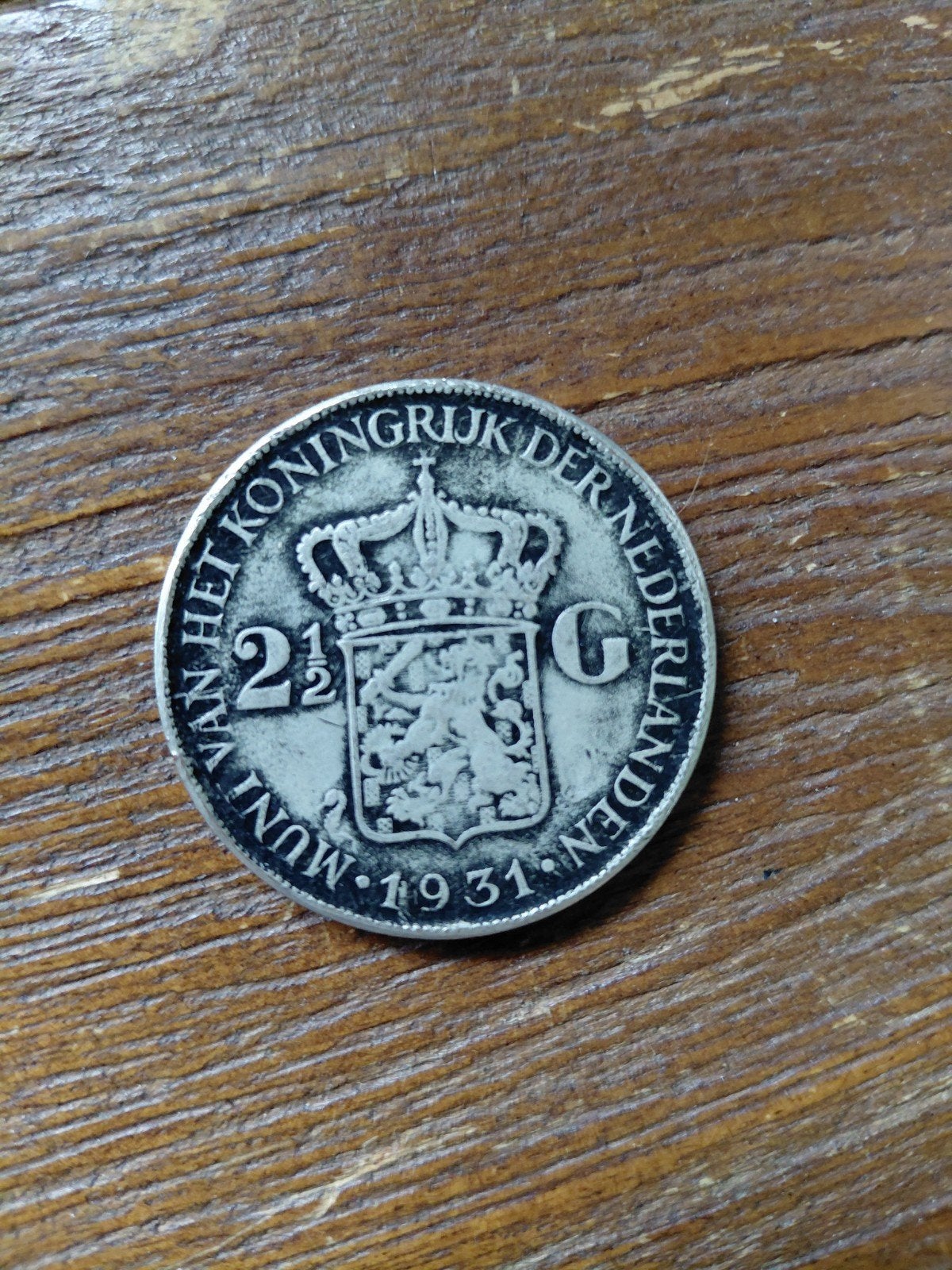 Zilveren 2½ Gulden Koningin Wilhelmina 1931, Ophalen of Verzenden