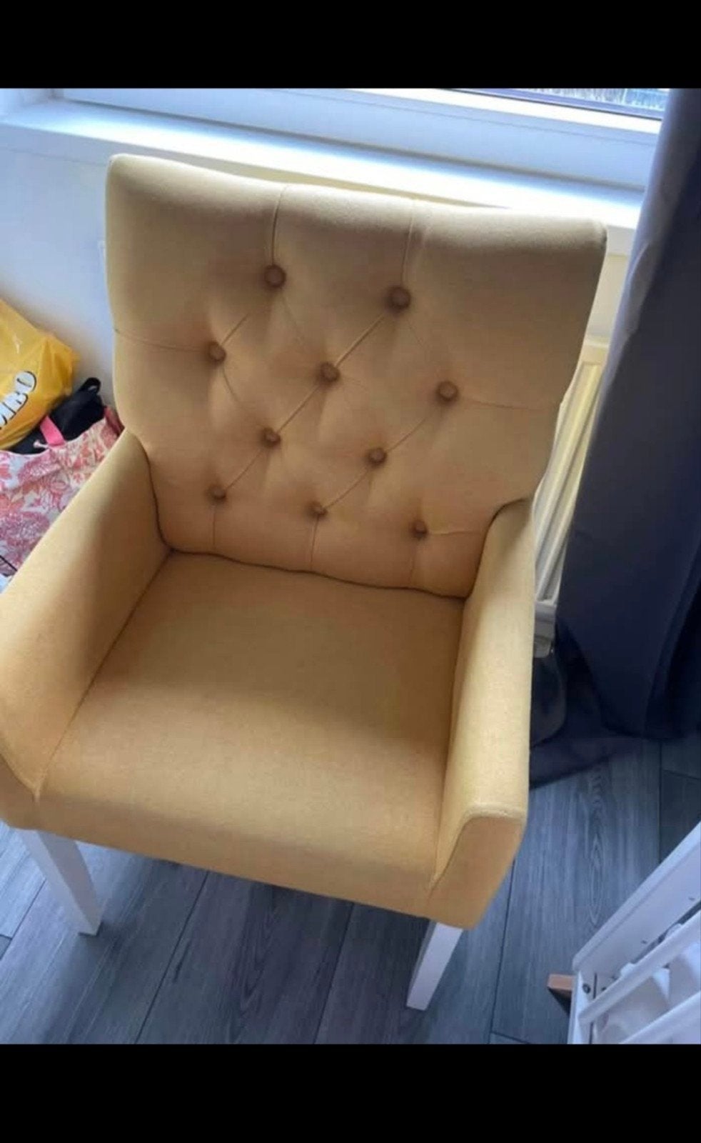 mosterd geel fauteuil, Ophalen, 50 tot 75 cm