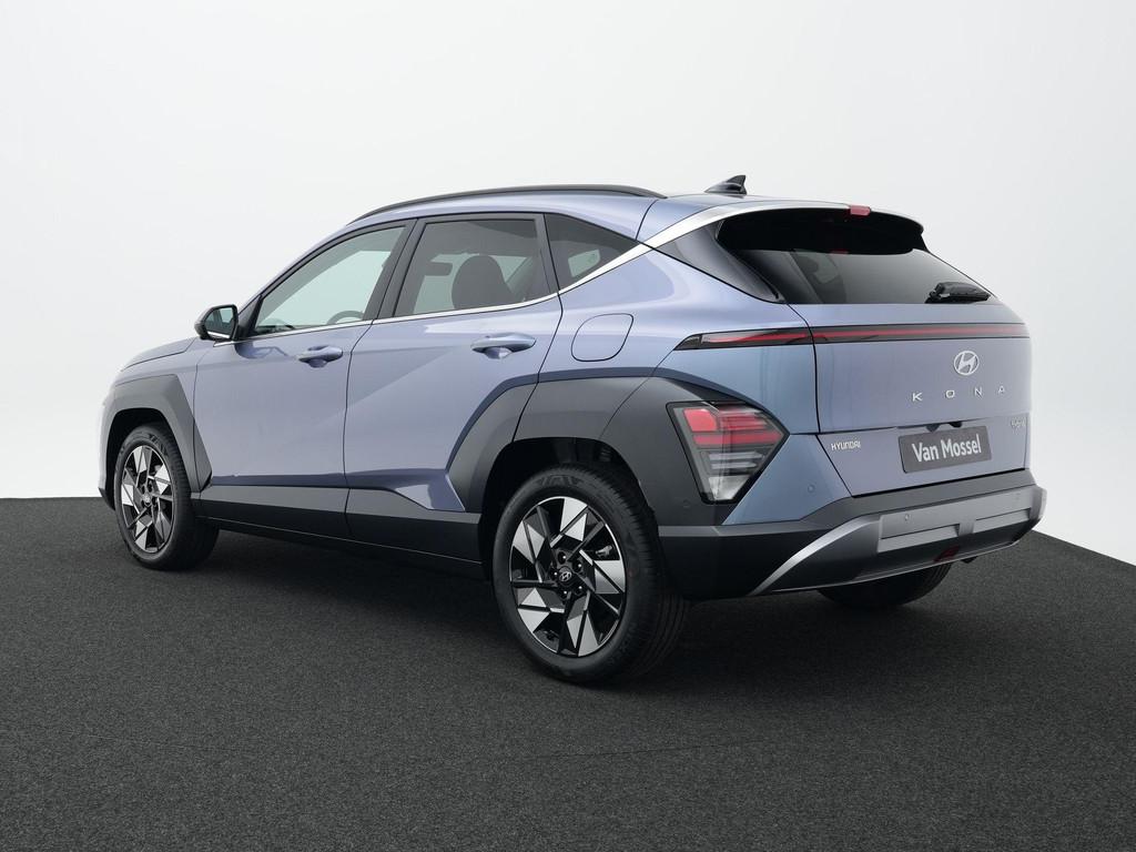 Hyundai Kona 1.6 GDI HEV Premium | Nieuw uit voorraad leverb, Auto's, Hyundai, Blauw, Bedrijf, Nieuw, Hybride Elektrisch/Benzine