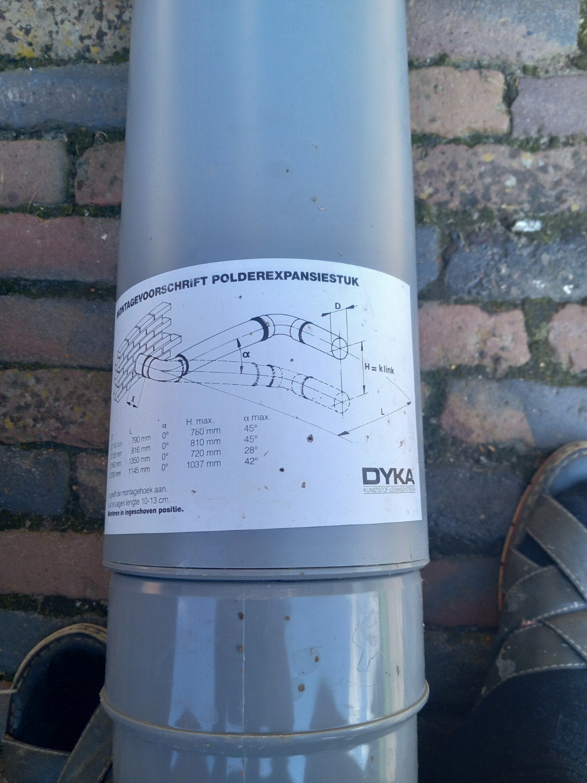 DYKA Polderexpanisestuk PVC 125mm - nieuw, Doe-het-zelf en Verbouw, Buizen en Afvoer, Ophalen, Afvoer, Pvc, Nieuw
