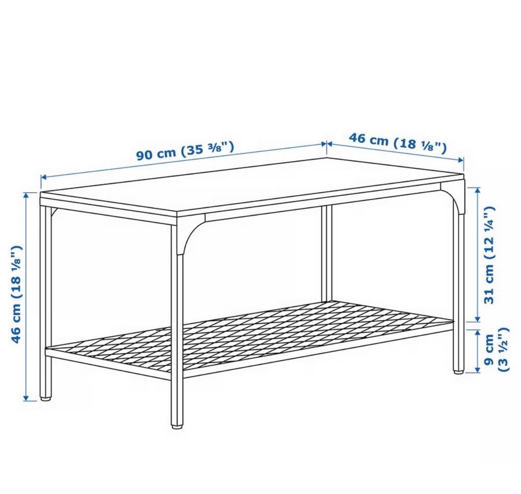 Ikea salontafel en tv meubel, Ophalen, 50 tot 100 cm, Zo goed als nieuw, Rechthoekig
