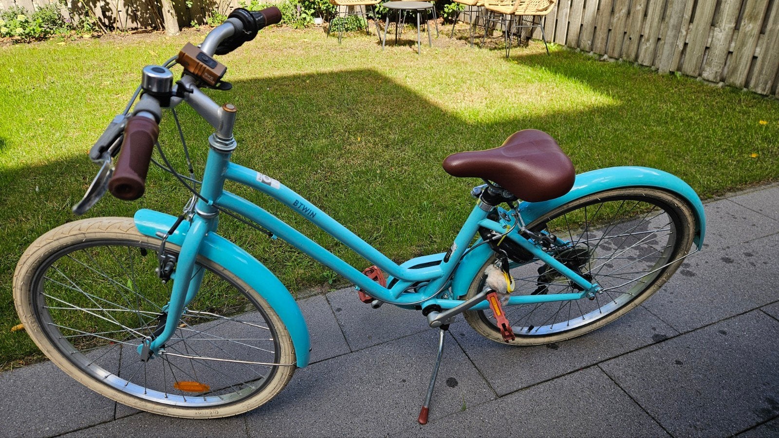 B'TWIN 24 inch kinderfiets, Ophalen, 20 inch of meer, Gebruikt, Velgrem