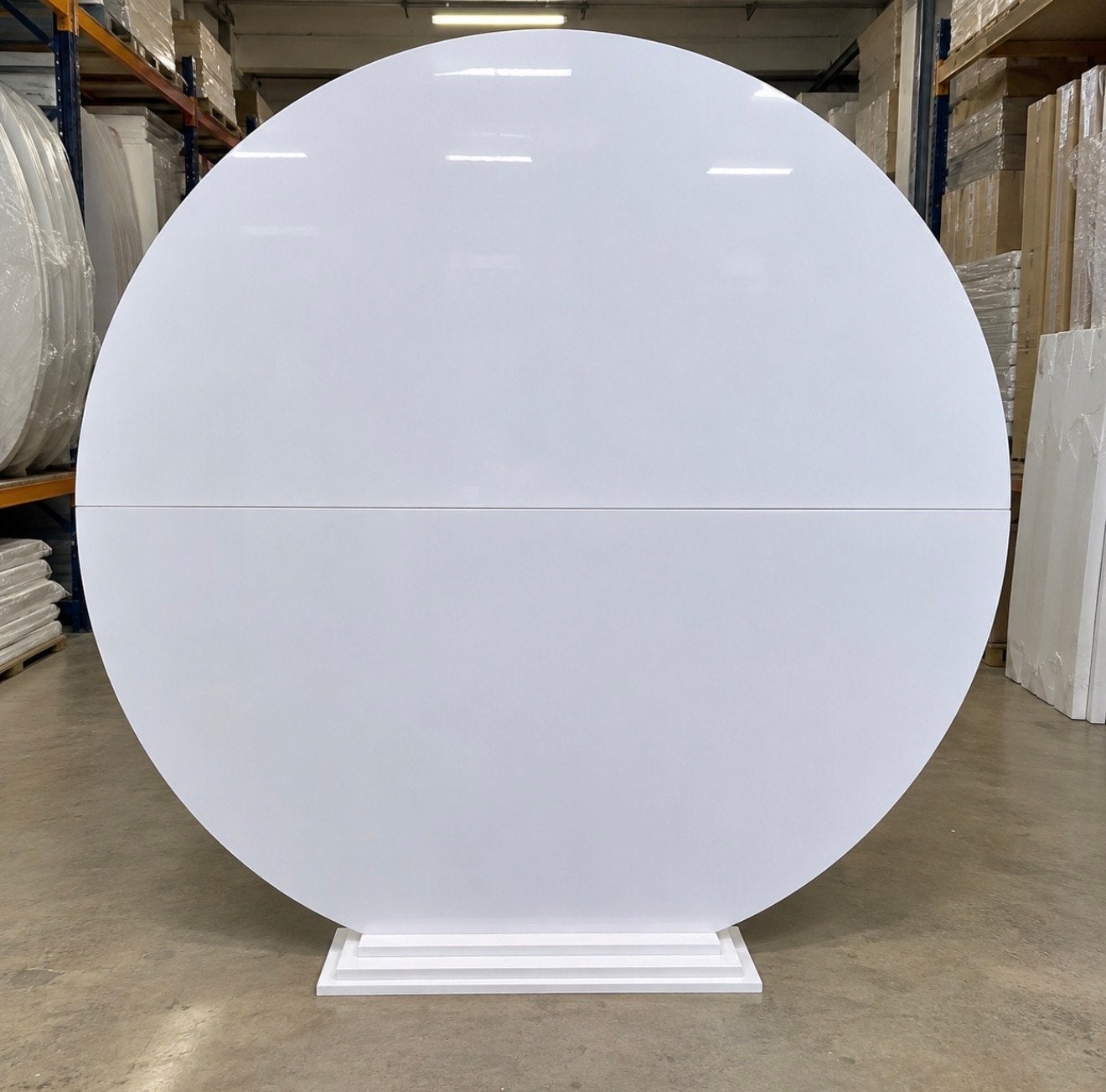 Witte ronde plexi backdrop voor ballonnen/bloemen - Feest, Ophalen, Zo goed als nieuw, Versiering, Overige