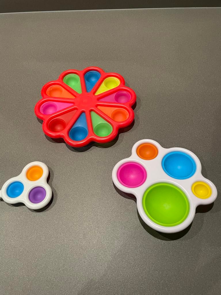 Simple Dimple fidget toys – 3, 5 en 10 bubbles, Ophalen of Verzenden, Gebruikt, Jongen of Meisje