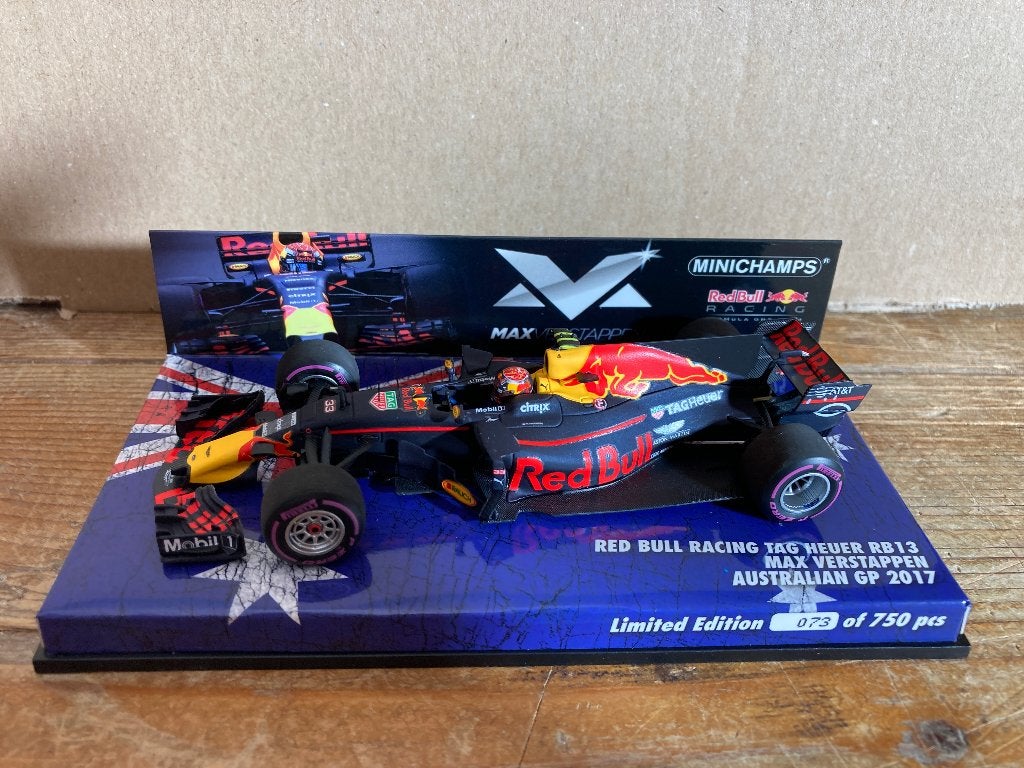 ✅ Max Verstappen 1:43 editie 25 Australian GP 2017 RB13 F1, Ophalen of Verzenden, Nieuw, Formule 1