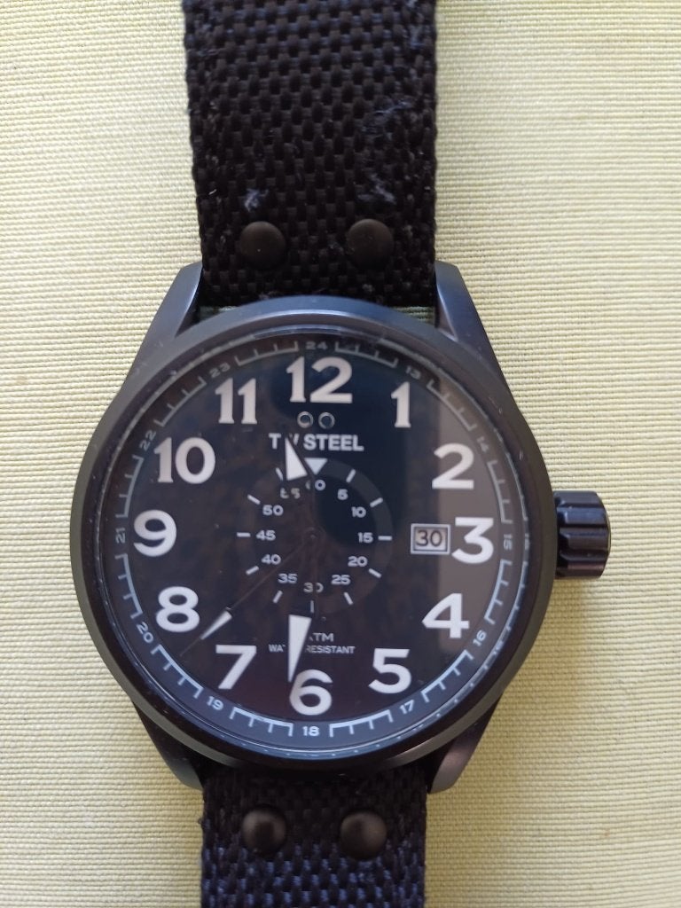 herenhorloge tw steel volante vs42 man klok pols zwart black, Overige merken, Staal, Polshorloge, Overige materialen
