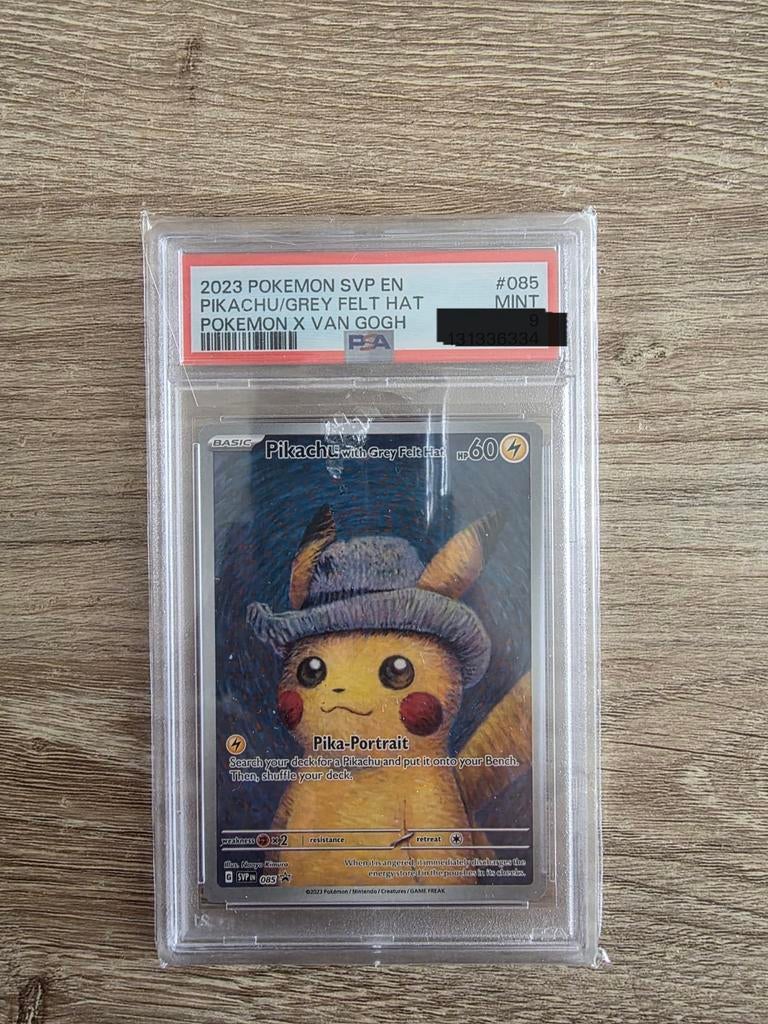 Pikachu van gogh psa 9, Ophalen of Verzenden, Zo goed als nieuw