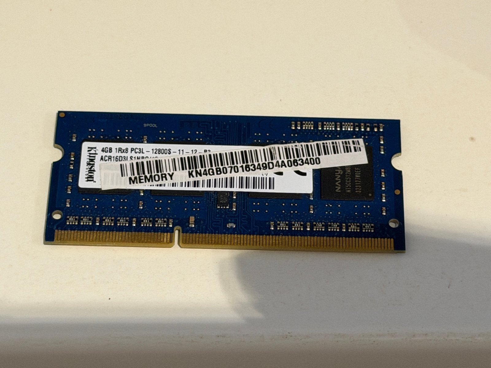 Kingston 4GB DDR3L 12800S Laptop RAM Geheugen, Computers en Software, RAM geheugen, Gebruikt, DDR3, Ophalen of Verzenden, Laptop
