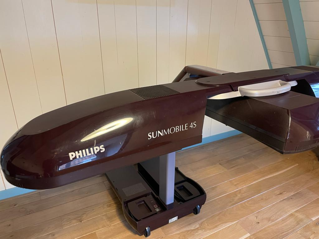 Philips Sunmobile 4S Zonnebank - HB 871, Witgoed en Apparatuur, Zonnebanken en Gezichtsbruiners, Ophalen, Gebruikt, Zonnebank dubbelzijdig