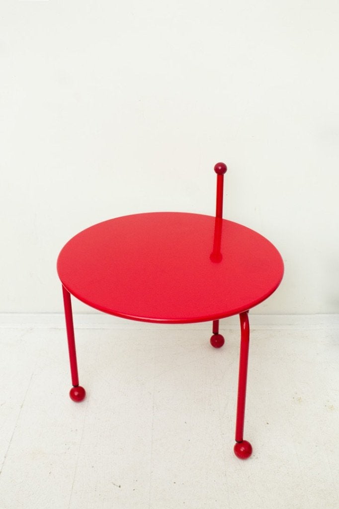 SALE: 80's Tord Björklund x IKEA opvouwbare bijzettafel, Huis en Inrichting, Ophalen, Gebruikt, 50 tot 100 cm, Rond