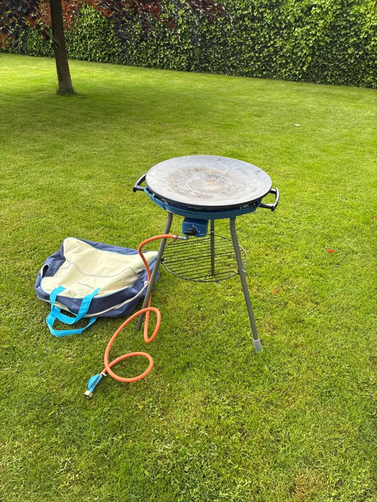 Campinggaz Skottelbraai met paella pan en draagtas, Ophalen, Zo goed als nieuw