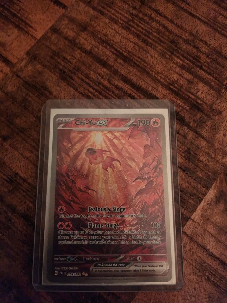 Pokémonkaart Chi-Yu ex (259/193) - Obsidian Flames, Ophalen of Verzenden, Zo goed als nieuw, Losse kaart, Foil