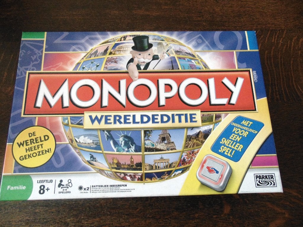 Monopoly Wereldeditie Spel van Parker, Vijf spelers of meer, Ophalen of Verzenden, Zo goed als nieuw, Parker
