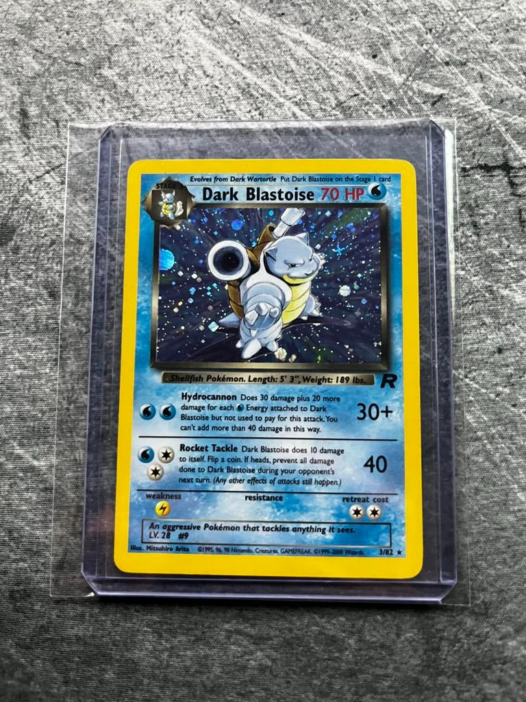 Dark Blastoise #3 Holo - Pokémon Kaart Exellent, Ophalen, Zo goed als nieuw, Losse kaart, Foil