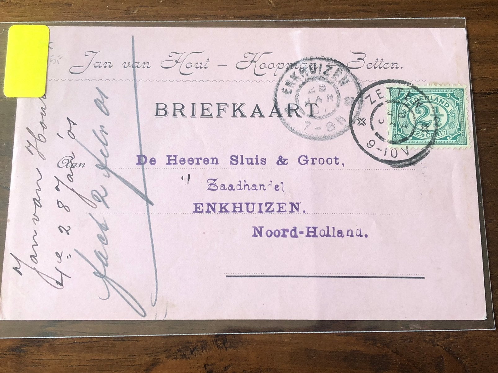 127 Ned Grootrond ZETTEN, Postzegels en Munten, Brieven en Enveloppen | Nederland, Ophalen of Verzenden, Briefkaart