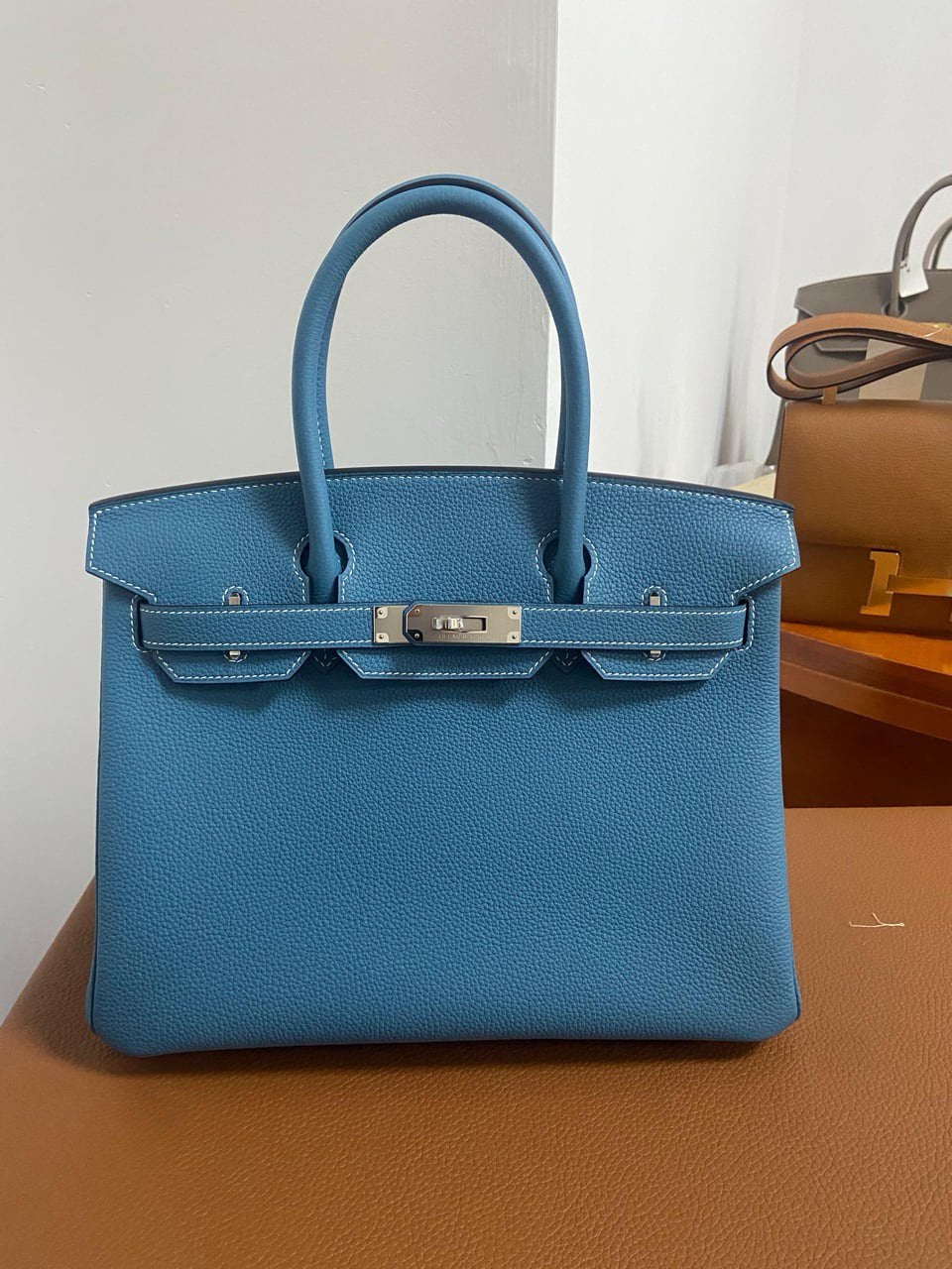 Hermes birkin 30 | blauw, 40 tot 60 cm, 30 cm of meer, Blauw, Minder dan 35 cm