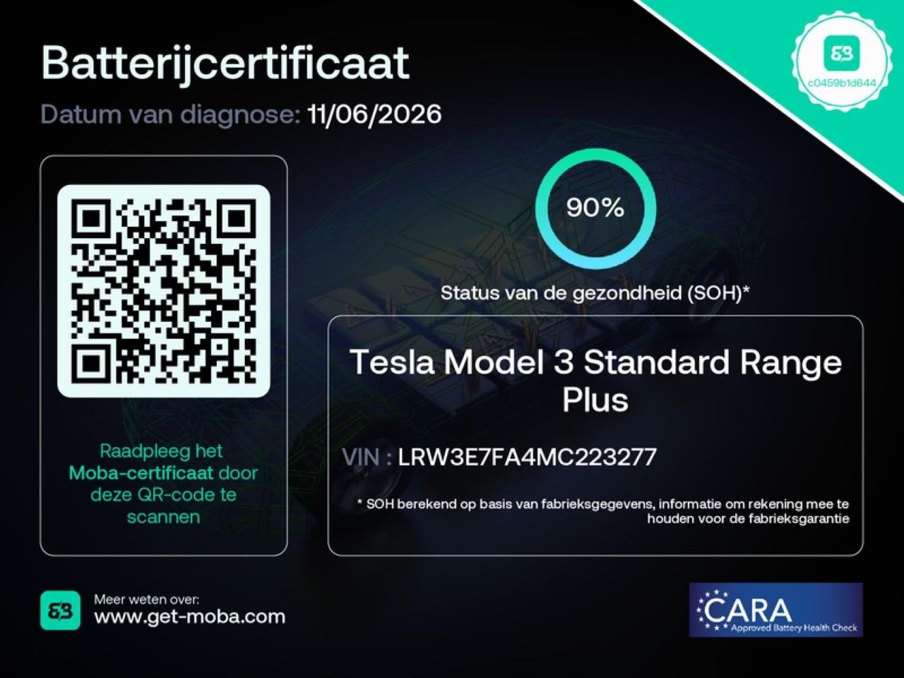 Tesla Model 3 Standard RWD Plus 90% SoH [ LFP-ACCU+AUTOPILOT, Auto's, Automaat, Achterwielaandrijving, Gebruikt, Zwart