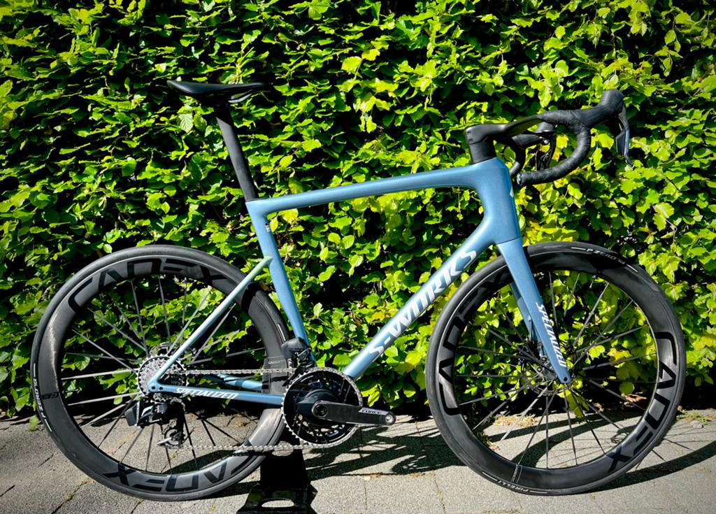 Sworks Tarmac SL8 61 Sram Force 12s E1 PWM Disc, Carbon, Heren, Zo goed als nieuw, 57 tot 61 cm