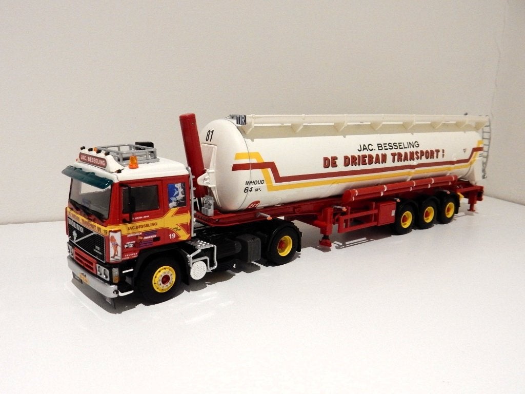 WSI Volvo F12 + bulkoplegger de Drieban Jac. Besseling 1/50, Ophalen of Verzenden, Nieuw, Bus of Vrachtwagen, Wsi