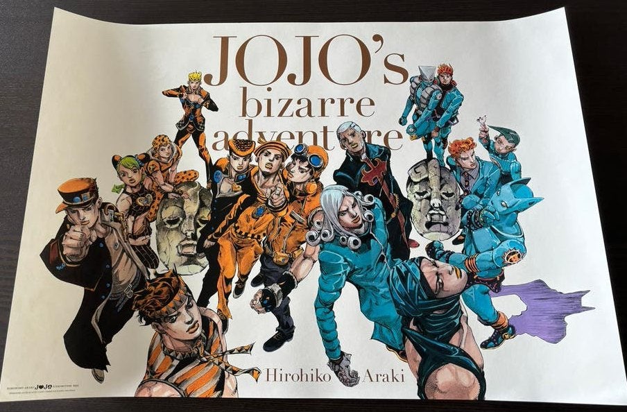 JoJo's Bizarre Adventure Poster All Star B2 Araki, Gebruikt, Rechthoekig Liggend, Ophalen of Verzenden, A1 t/m A3
