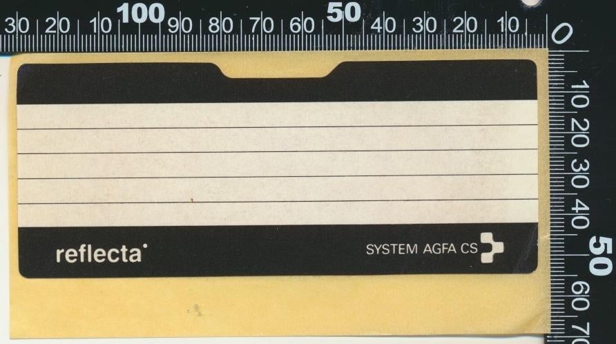 Sticker: Agfa - Reflecta, Ophalen of Verzenden, Zo goed als nieuw, Bedrijf of Vereniging