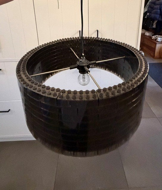Lego hanglamp zwart  kinderkamer, Ophalen, Overige merken, Zwart, Zo goed als nieuw