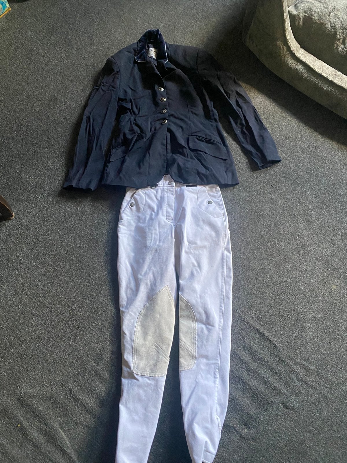 Setje voor concours witte rijbroek en rijjasje, Dieren en Toebehoren, Paardrijkleding, Ophalen of Verzenden, Dressuur, Onderkleding