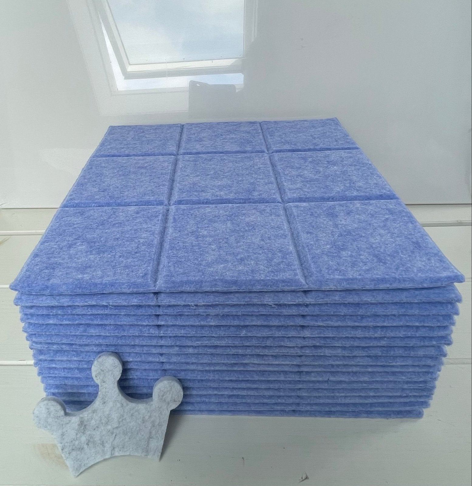 15 wandpanelen blauw 30x30cm - NIEUW!, 30 cm, 30 cm, Textiel, Ophalen of Verzenden