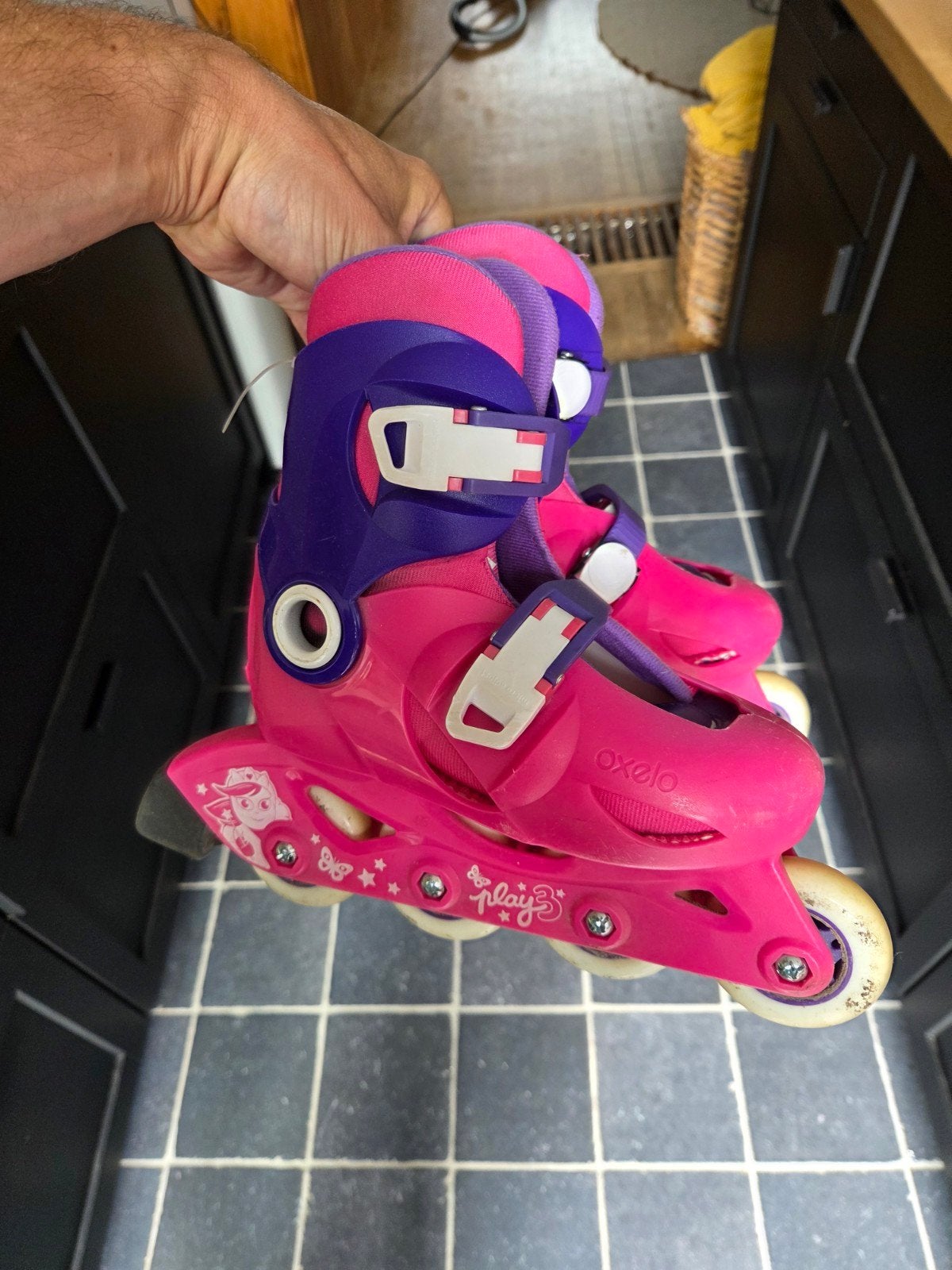 Roze Oxelo Play 3 Inlineskates - Maat 28-30, Gebruikt, Overige typen, Ophalen, Overige merken
