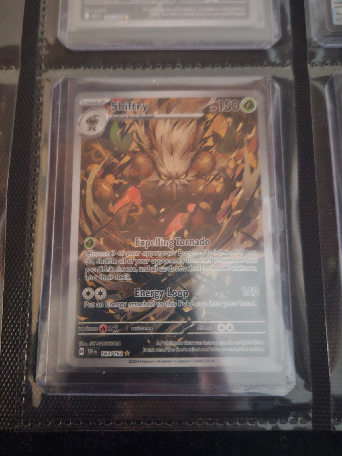 Pokemon Shiftry 163/162 Temporal Forces, Ophalen of Verzenden, Zo goed als nieuw, Losse kaart, Foil
