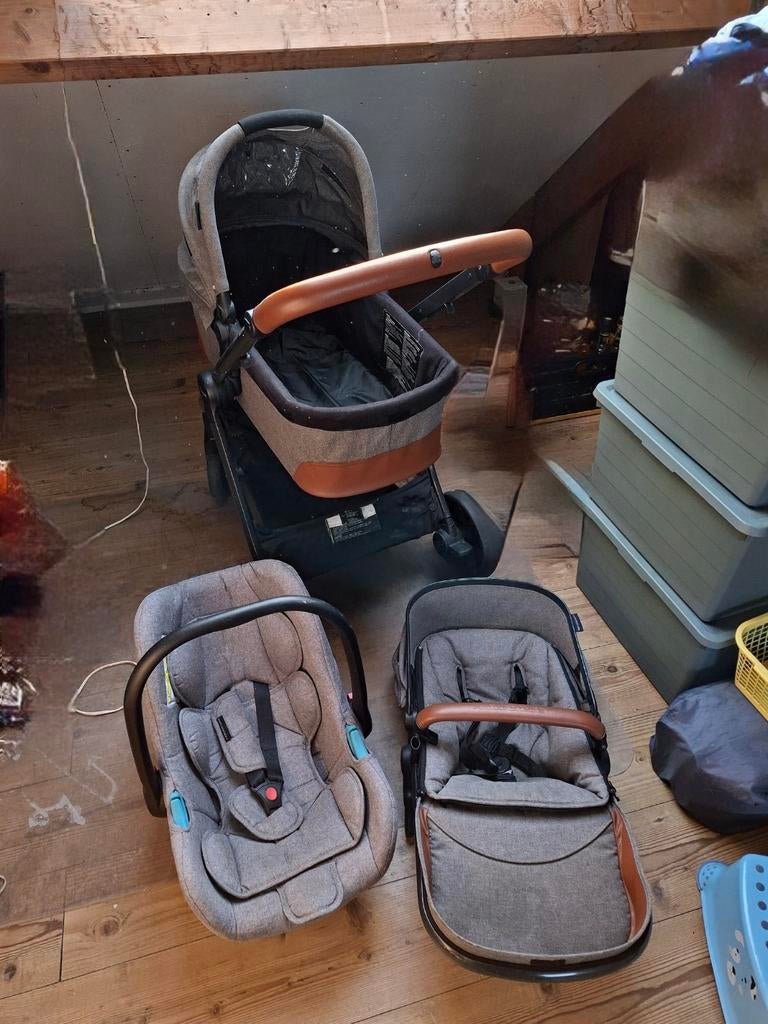 Kinderwagenset met Autostoel & Reiswieg van Adventure X line, Kinderen en Baby's, Kinderwagens en Combinaties, Gebruikt, Met autostoeltje