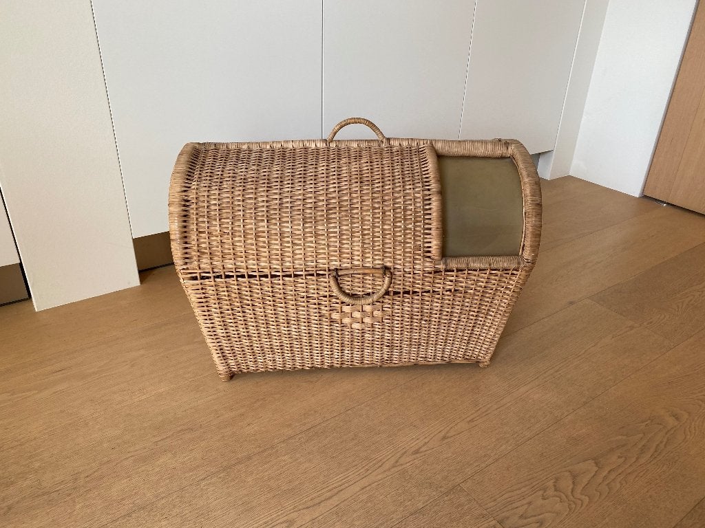 authentieke rieten reiswieg uit de jaren '50, Ophalen of Verzenden
