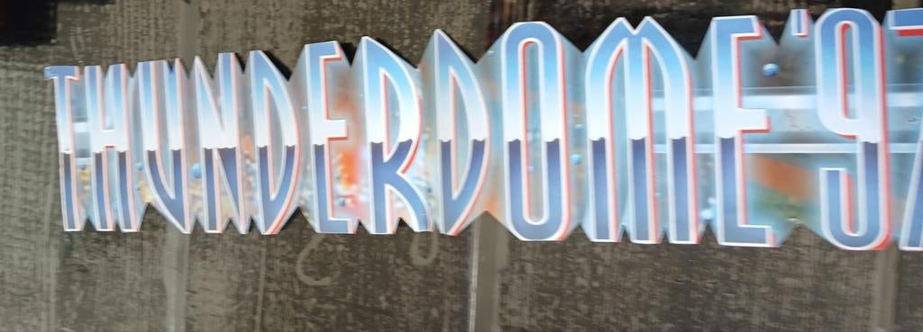 Flyer thunderdome 97, Gebruikt, A4 of kleiner, Rechthoekig Liggend, Ophalen of Verzenden